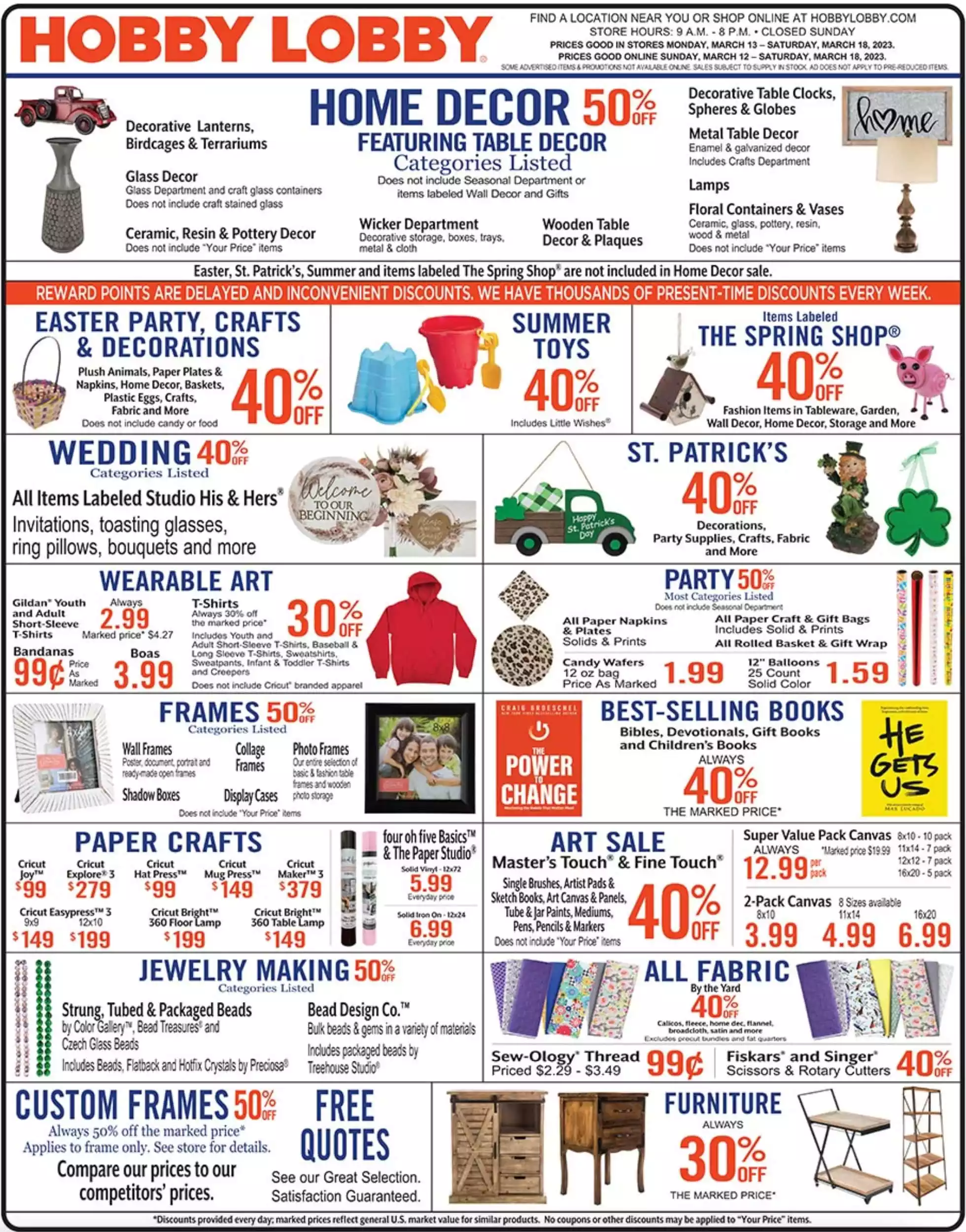 Hobby Lobby Weekly Ad Preview for March 26 - April 1, 2023