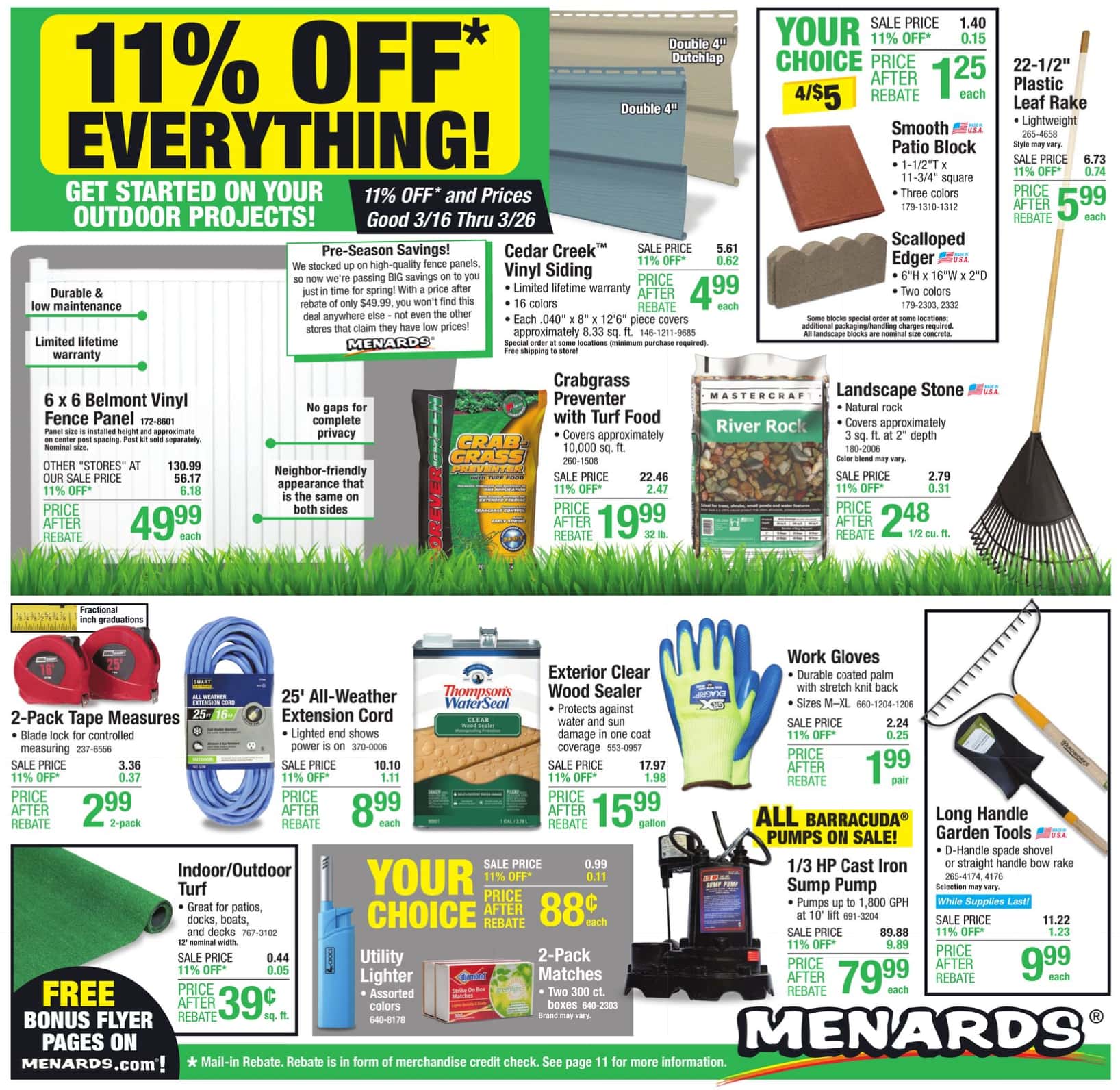 Menards Weekly Ad Preview for March 16 - 26, 2023