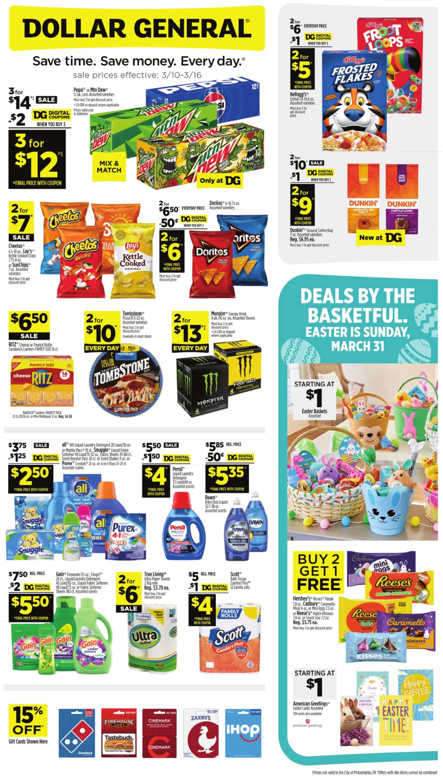 Dollar General ad for this week Preview valid for March 31 - April 6, 2024