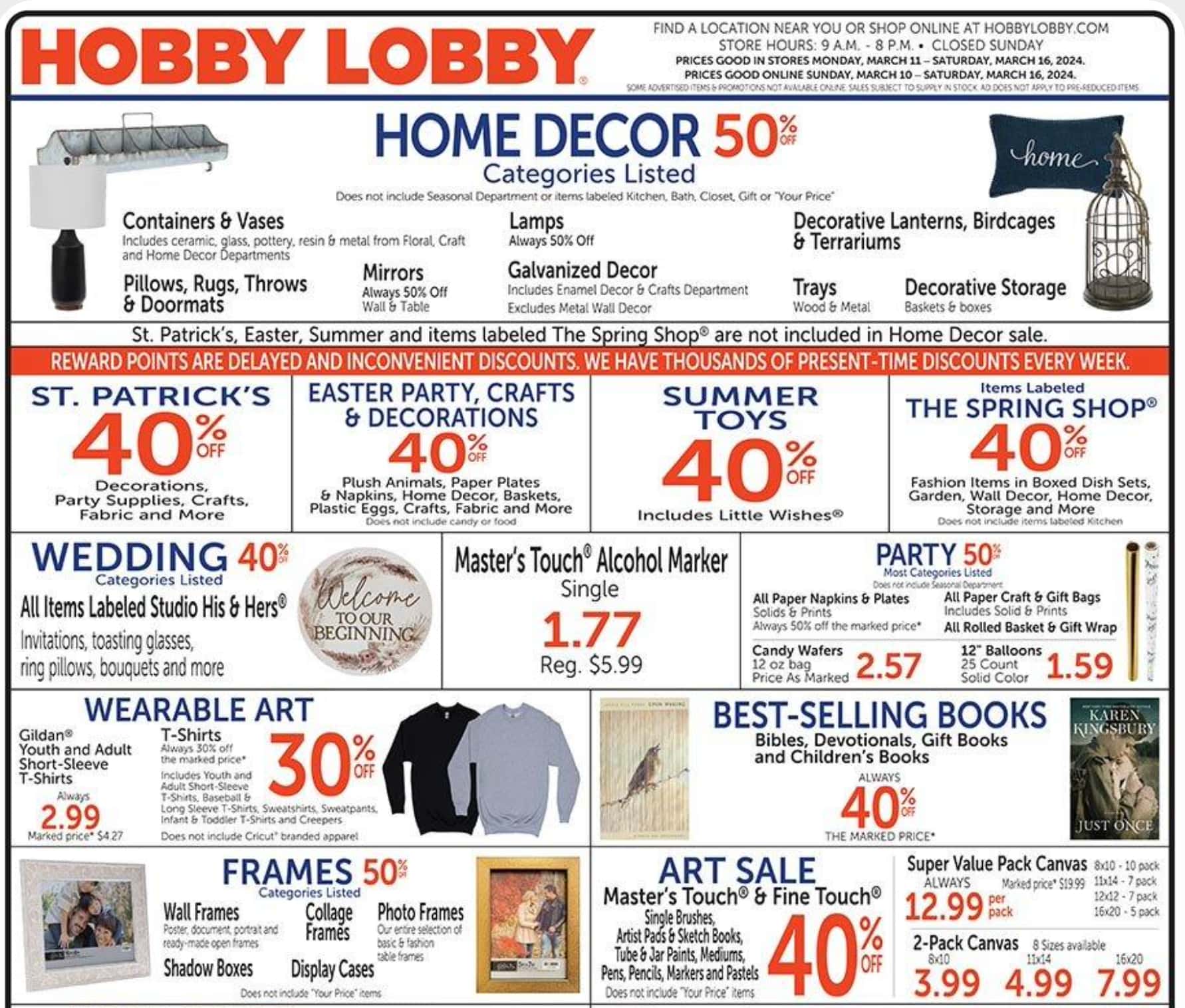 Hobby Lobby Weekly Ad March 31 - April 6, 2024 Preview