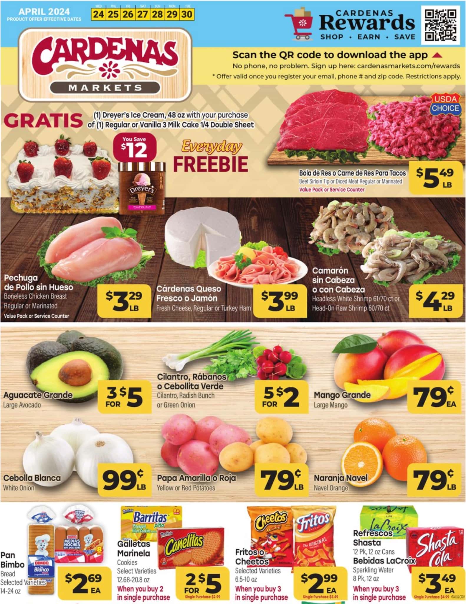 Cardenas Market Weekly Ad valid April 24 - 30, 2024